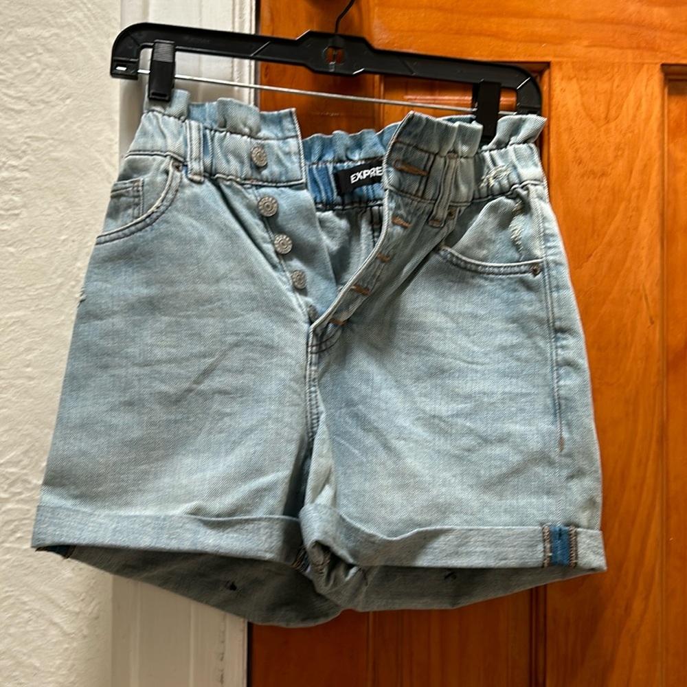 High waisted denim shorts xs Express